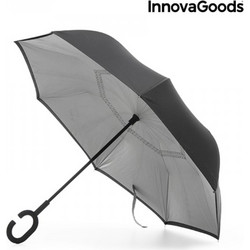 InnovaGoods Ομπρέλα Βροχής με Μπαστούνι Γκρι
