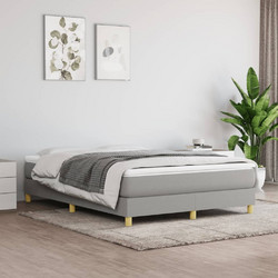 vidaXL Κρεβάτι Boxspring Υφασμάτινο με Στρώμα 3144167