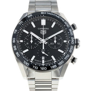 Tag Heuer Carrera Ανδρικό Ρολόι Χρονογράφος Αυτόματο με Ασημί Μεταλλικό Μπρασελέ CBN2A1B.BA0643