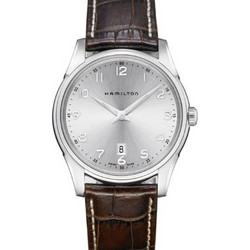 Hamilton Jazzmaster Ανδρικό Ρολόι με Καφέ Δερμάτινο Λουράκι H38511553