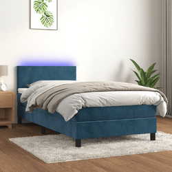 vidaXL Κρεβάτι Boxspring Βελούδινο με Στρώμα 100x200εκ. 3134271