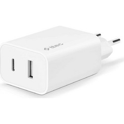 Ttec Smart Duo Φορτιστής Χωρίς Καλώδιο με Θύρα USB-A & USB-C 12W White
