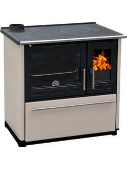 Plamen 850 Glass Beige Μαντεμένια Ξυλόσομπα με Φούρνο 11kW