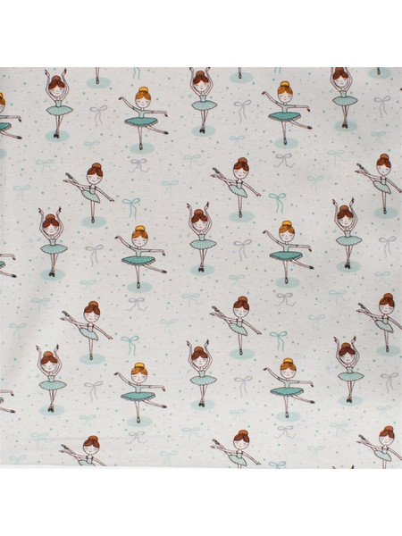 Dimcol Ballerina 166 Βρεφικό Σεντόνι Λίκνου Φανελένιο 80x110 Green