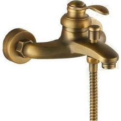 Αναμεικτική Μπαταρία Μπανιέρας Retro Πλήρες Σετ Μπρονζέ