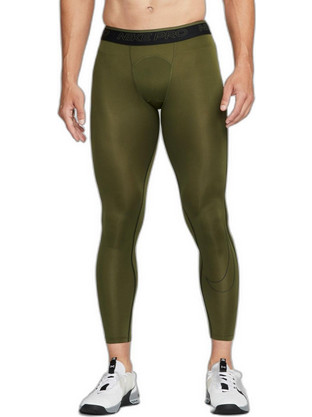 Nike Pro Dri-FIT Ανδρικό Κολάν Μακρύ Χακί DD1913-326