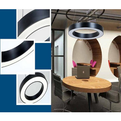 InLight Κρεμαστό Φωτιστικό Οροφής Μονόφωτο LED με Φυσικό Λευκό Φως Μαύρο 6171-60-BL