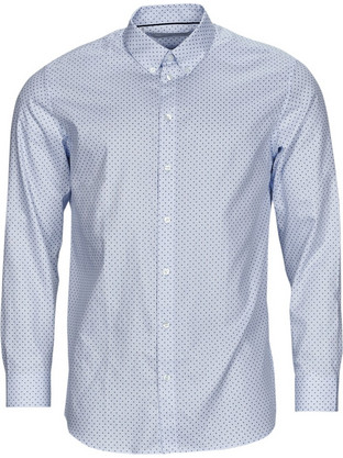 Selected Ανδρικό Πουκάμισο Βαμβακερό Μακρυμάνικο Slim Fit Γαλάζιο 16088365