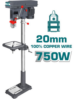 Total TDP207502 Κολωνάτο Δράπανο 20mm 750W
