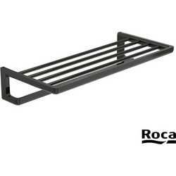 Πετσετοκρεμάστρα με Ράφι Tempo Black Titanium A817032022 Roca