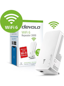 Devolo Wi-Fi 6 Repeater 3000 Mesh Wi-Fi Extender Dual Band (2.4 & 5GHz) 1000Mbps