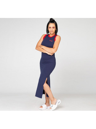Fila Midi Καλοκαιρινό Αθλητικό Φόρεμα Μπλε LW173E82-412