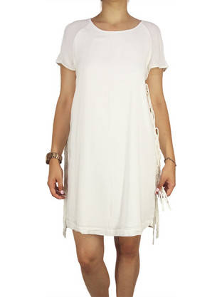 Soft Rebels Jess Mini Καλοκαιρινό Καθημερινό Φόρεμα Λευκό 316-703