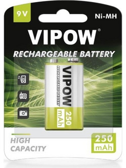 Vipow Rechargeable 9V 250mAh 1τμχ