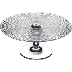 PATISSERIE FOOTED PLATE EMPOSSED H: 11,2 D: 28CM P/64 GB1.OB4
