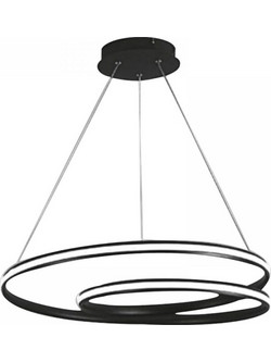 Lightex Caterina Κρεμαστό Φωτιστικό Οροφής Μονόφωτο LED με Ρυθμιζόμενο Λευκό Φως Μαύρο 914-300-025