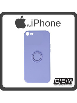 Θήκη Πλάτης - Back Cover, Silicone Σιλικόνη Purple Μωβ Finger Grip For iPhone 7/8/SE 2020/SE 2022