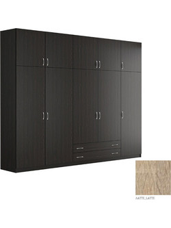 Savvidis Πεντάφυλλη Ντουλάπα Ρούχων με Πατάρι Latte 233x60x252cm SV5FNP