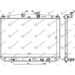 Ψυγειο Νερου 3.5 350/450H ΒΕΝΖΙΝΗ/HYBRID (500x760x27) Lexus Rx 15-20 - 485306300
