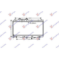 Ψυγειο 2.0 T.D (34x68.5x25) Subaru LEGACY/OUTBACK 10-15 - 771006350