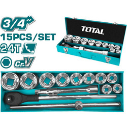 TOTAL ΚΑΣΕΤΙΝΑ ΚΑΡΥΔΑΚΙΑ 3/4" 15ΤΕΜ (THT341151)