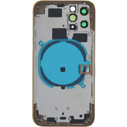 Middle Frame + Battery Door + Back Camera Lens and Bezel + Side Buttons + SIM Card Tray for iPhone 11 Pro European Version Gold