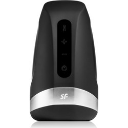 Satisfyer Men Heat Vibration Pocket Αυνανιστήρι Θερμαινόμενο με Δόνηση Black