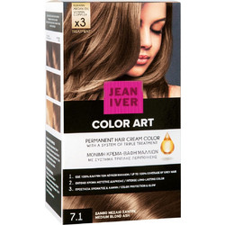 Jean Iver Cream Color 7.1 Ξανθό Μεσαίο Σαντρέ Μόνιμη Βαφή Μαλλιών 60ml