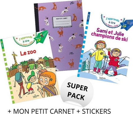 J'APPRENDS A LIRE AVEC SAMI ET JULIE SUPER PACK (+ MON PETIT CARNET + STICKERS)