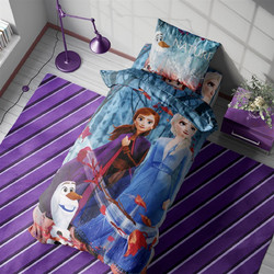 Dimcol Σετ Παιδικά Σεντόνια Μονά Βαμβακερά 160x240 Disney Frozen II 884 4τμχ