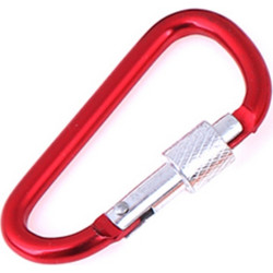 ΜΠΡΕΛΟΚ CARABINER 7,2cm ΜΕ ΑΣΦΑΛΕΙΑ ΚΟΚΚΙΝΟ