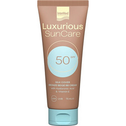 InterMed Luxurious Sun Care Silk Cover Bronze Αντηλιακή Κρέμα Προσώπου με Χρώμα SPF50 75ml