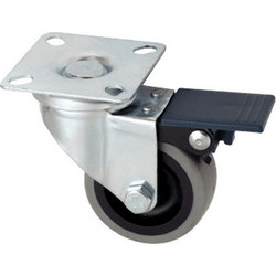 Import Hellas G035 Ροδάκι Επίπλου από Μέταλλο με Φρένο 5x5cm