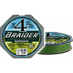 Konger Braider X4 Olive Green 150m - 0.100mm - 250146010Κωδικός: 33185131