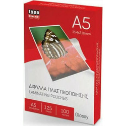Typotrust Δίφυλλα Πλαστικοποίησης Α5 100 Τμχ. 125 Mic.Κωδικός: LP05125