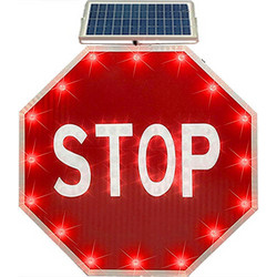 HTL-6060F ΦΩΤΕΙΝΗ ΠΙΝΑΚΙΔΑ ΣΗΜΑΝΣΗΣ STOP ΜΕ ΠΑΛΛΟΜΕΝΟ ΦΩΤΙΣΜΟ LED (FLASHING) OEM