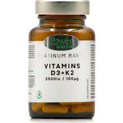 Power Health Platinum Range Vitamins D3 & K2 30 Κάψουλες