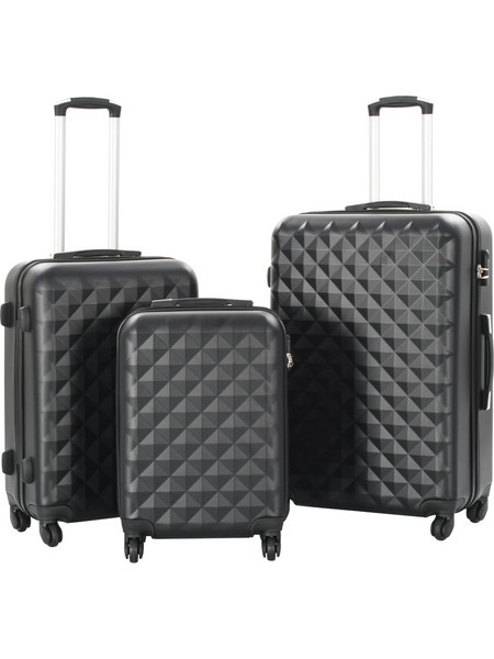 vidaXL 91886 Σετ Βαλίτσες 3τμχ Μαύρες