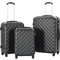 vidaXL 91886 Σετ Βαλίτσες 3τμχ Μαύρες vidaXL 91886 Σετ Βαλίτσες 3τμχ Μαύρες