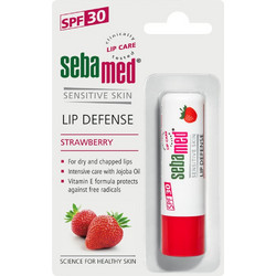 Sebamed Lip Defense Stick Strawberry Lip Balm με Χρώμα SPF30 4.8gr