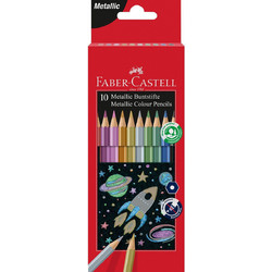 Faber-Castell Metallic Ξυλομπογιές Σετ 10τμχ
