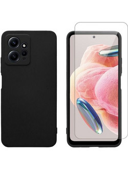 Redshield Xiaomi Redmi Note 12 TPU & Tempered Glass Black Θήκη Κινητού & Προστατευτικό Οθόνης