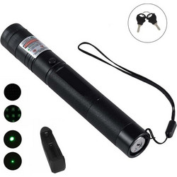 Επαναφορτιζόμενο Laser Pointer 1000mW 532nm Πράσινο με Αποσπώμενη Κεφαλή για Σχέδια YL 303