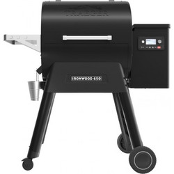 Traeger Ironwood 650 Ψησταριά Κάρβουνου με Καπάκι και Ρόδες Επιφάνειας 55.9x48.2cm