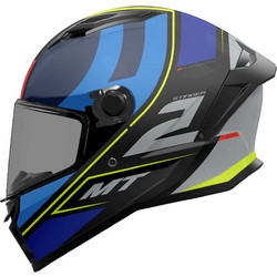 MT Stinger 2 Poun B6 Black Matt Blue Κράνος Μηχανής Full Face 1450gr