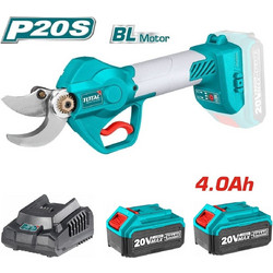 Total TSSLI2001-S24 Ψαλίδι Κλαδέματος Μπαταρίας 20V 2x4Ah με Κοπή 30mm