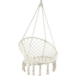 Aria Trade Κρεμαστή Κούνια Μακραμέ Boho Μπεζ 120x80cm