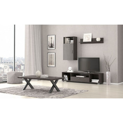 ΣΥΝΘΕΤΟ ECONOMY 3ΤΜΧ ΣΕ ΒΕΓΚΕ ΧΡΩΜΑ ΕΠΙΠΛΟ TV 150X45X52ΕΚ. ΚΟΥΤΙ ΚΑΘΕΤΟ ΚΡΕΜΑΣΤΟ 45X30X93ΕΚ. ΡΑΦΙ ΤΟΙΧΟΥ 90X12X20ΕΚ