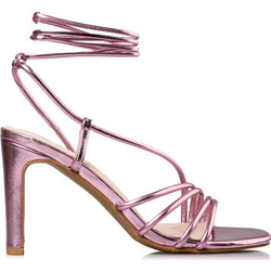 Envie Shoes Γυναικεία Πέδιλα Ροζ με Λεπτό Ψηλό Τακούνι E42-17176-49