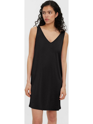 Vero Moda Καλοκαιρινό Καθημερινό Φόρεμα Μαύρο 10265015